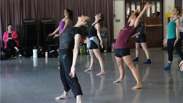 FSU BFA Dance students exploring center work with Peggy Baker