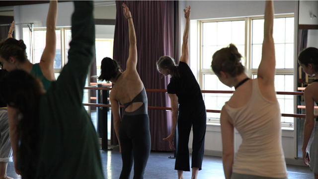 During the residency, mentor Peggy Baker taught master classes for FSU Dance Majors