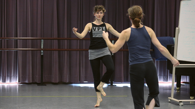 Kimberly Young and Pamela Vail explore traditional court dance movement.