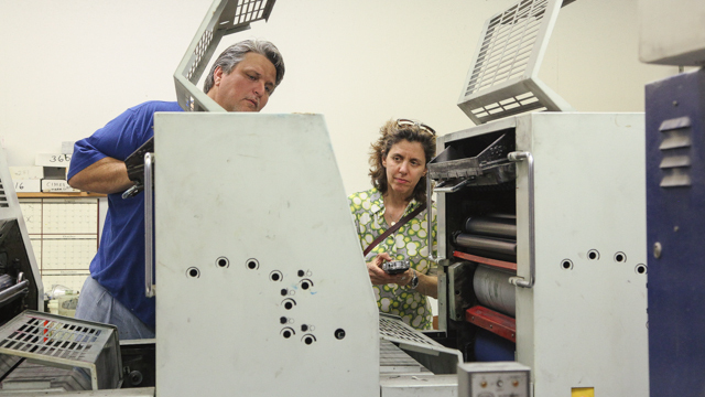 Composer Zeena Parkins collects sound from the FSU Printing Press