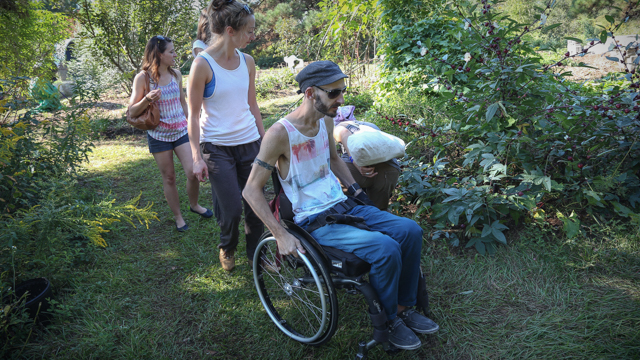 AXIS dancers visit Tallahassee permaculture site