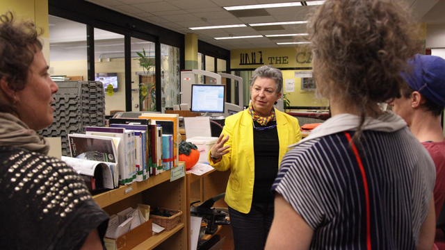 HIJACK meets with Goldstein Library Director Pam Doffek