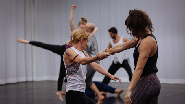 Heather Lang and Claire Westby in rehearsal