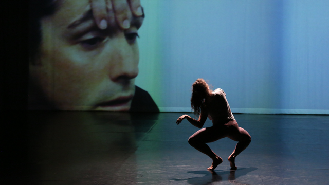 Claire Westby in rehearsal for <i> Remains </i>