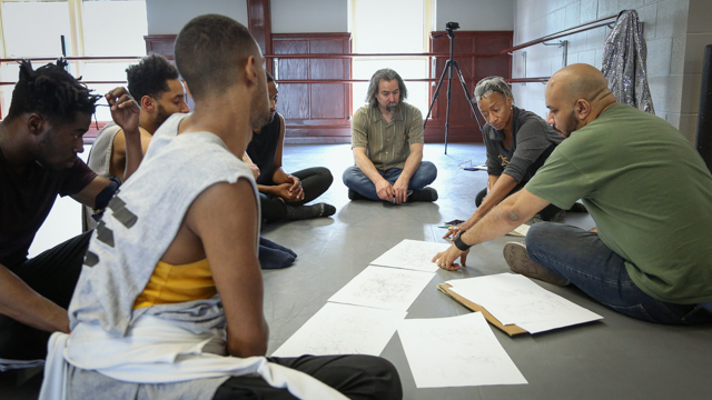 Oliver talks with visual artist John Jennings, performers and composer Jason Finkelman