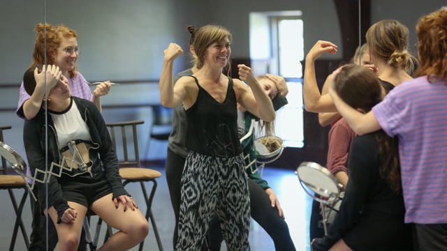 Lauren Beale leads School of Dance student in <i>The Rehearsal Artist<i> rehearsal
