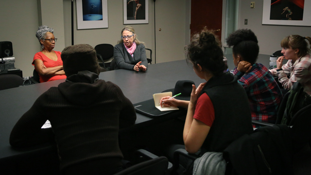 Melanie Joseph talks with Jawole Zollar's Theory of Performance and Directing class