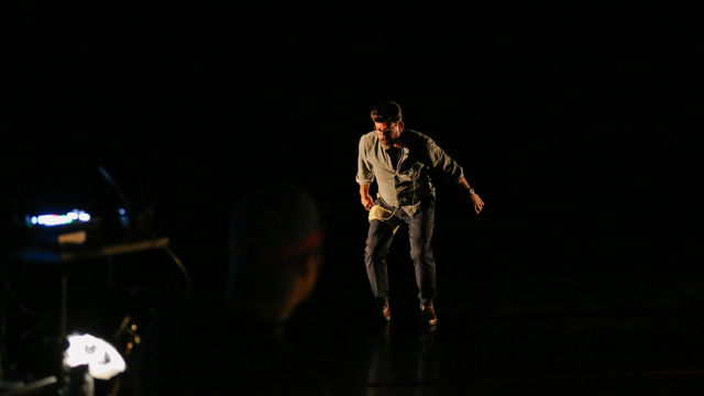 David Neumann performing during informal showing