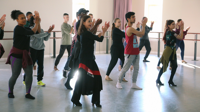 di Palma teaches Flamenco master class to FSU School of Dance students