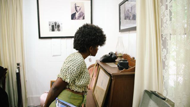 Melanie Greene visiting the Riley House Museum in Tallahassee