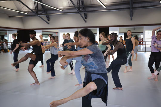 Chatterjea teaches a masterclass in the School of Dance