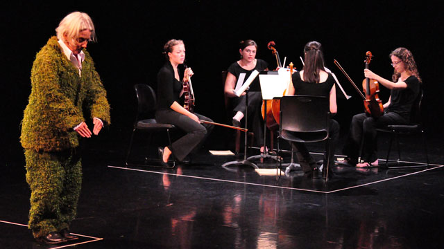 Carlson performs <i>Grass</i> with the FSU Eppes String Quartet